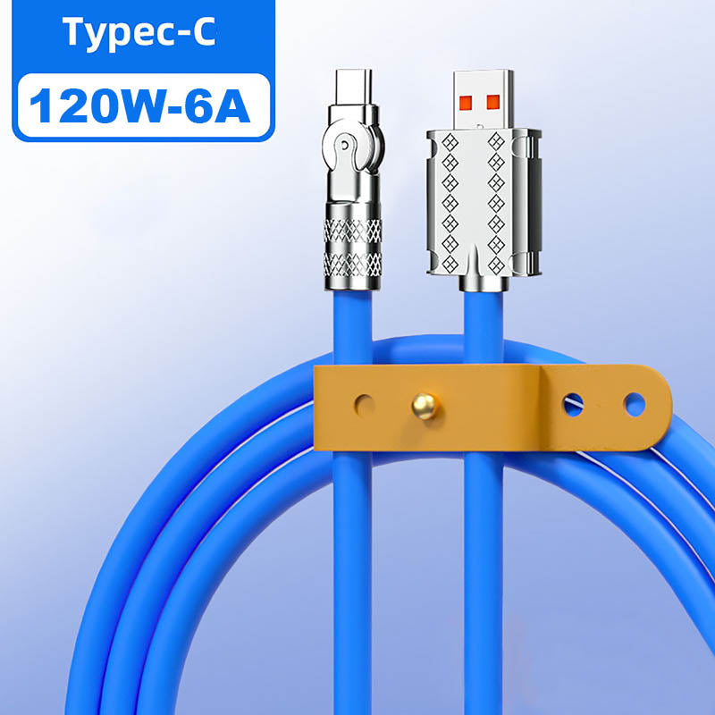 180° Anti-Break Fast Charge Data Cable 120W - Zinc Alloy, 1-2m Length, view 8