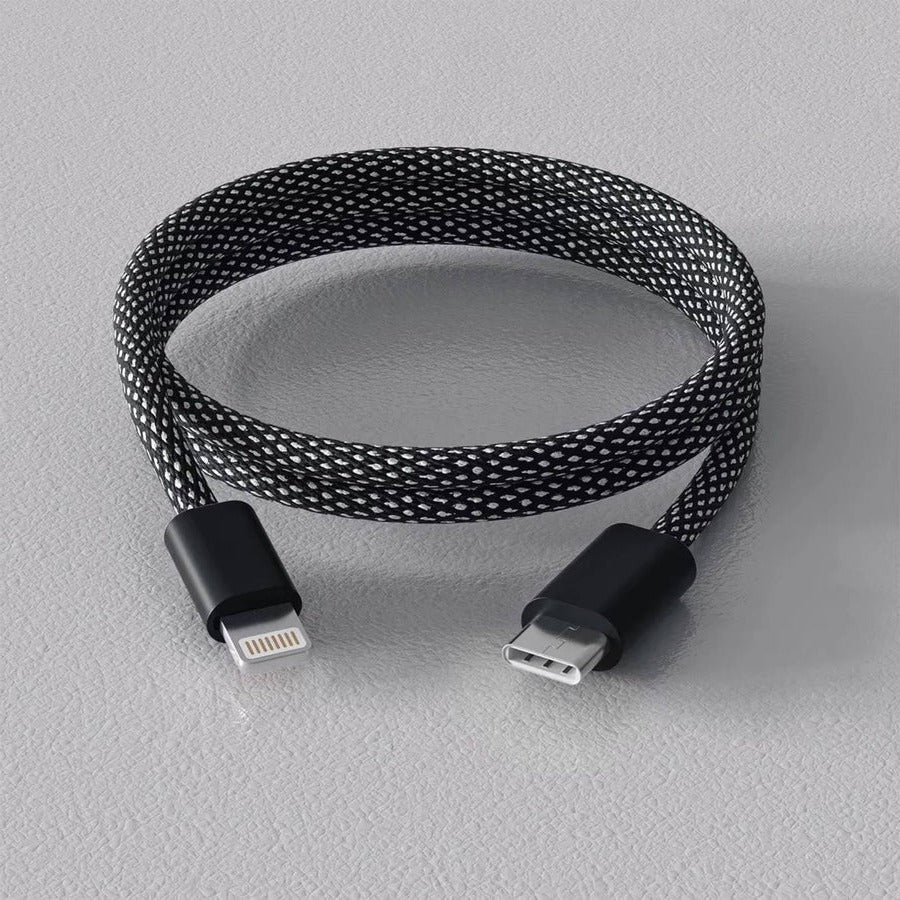 Magnetic Anti-Tangle Charging Cable - Type C & Lightning, 3.3ft Braided, view 11