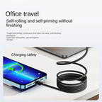Magnetic Anti-Tangle Charging Cable - Type C & Lightning, 3.3ft Braided, view 9