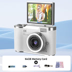 4K HD Flip-Screen Digital Camera - 2.4-Inch Screen, 8X Zoom, ABS Body, view 12