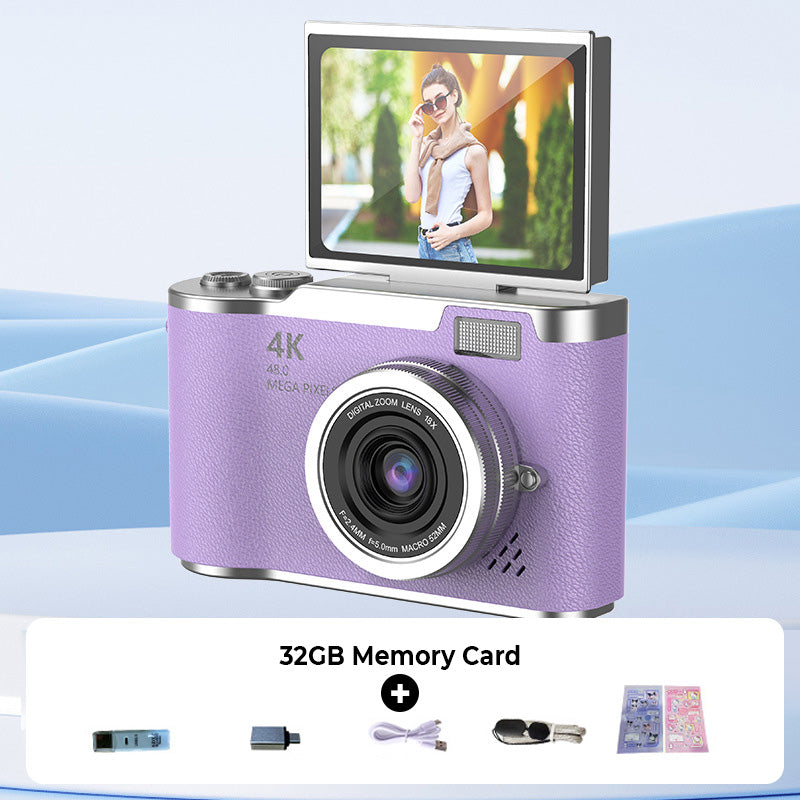 4K HD Flip-Screen Digital Camera - 2.4-Inch Screen, 8X Zoom, ABS Body, view 22
