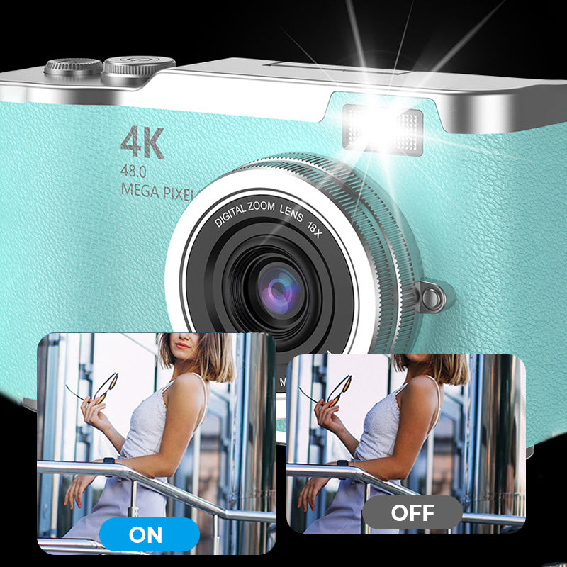 4K HD Flip-Screen Digital Camera - 2.4-Inch Screen, 8X Zoom, ABS Body, view 5