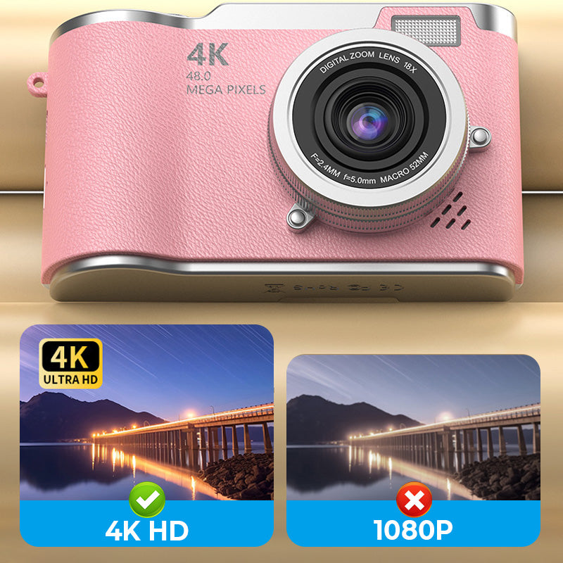 4K HD Flip-Screen Digital Camera - 2.4-Inch Screen, 8X Zoom, ABS Body, view 7