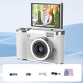 4K HD Flip-Screen Digital Camera - 2.4-Inch Screen, 8X Zoom, ABS Body