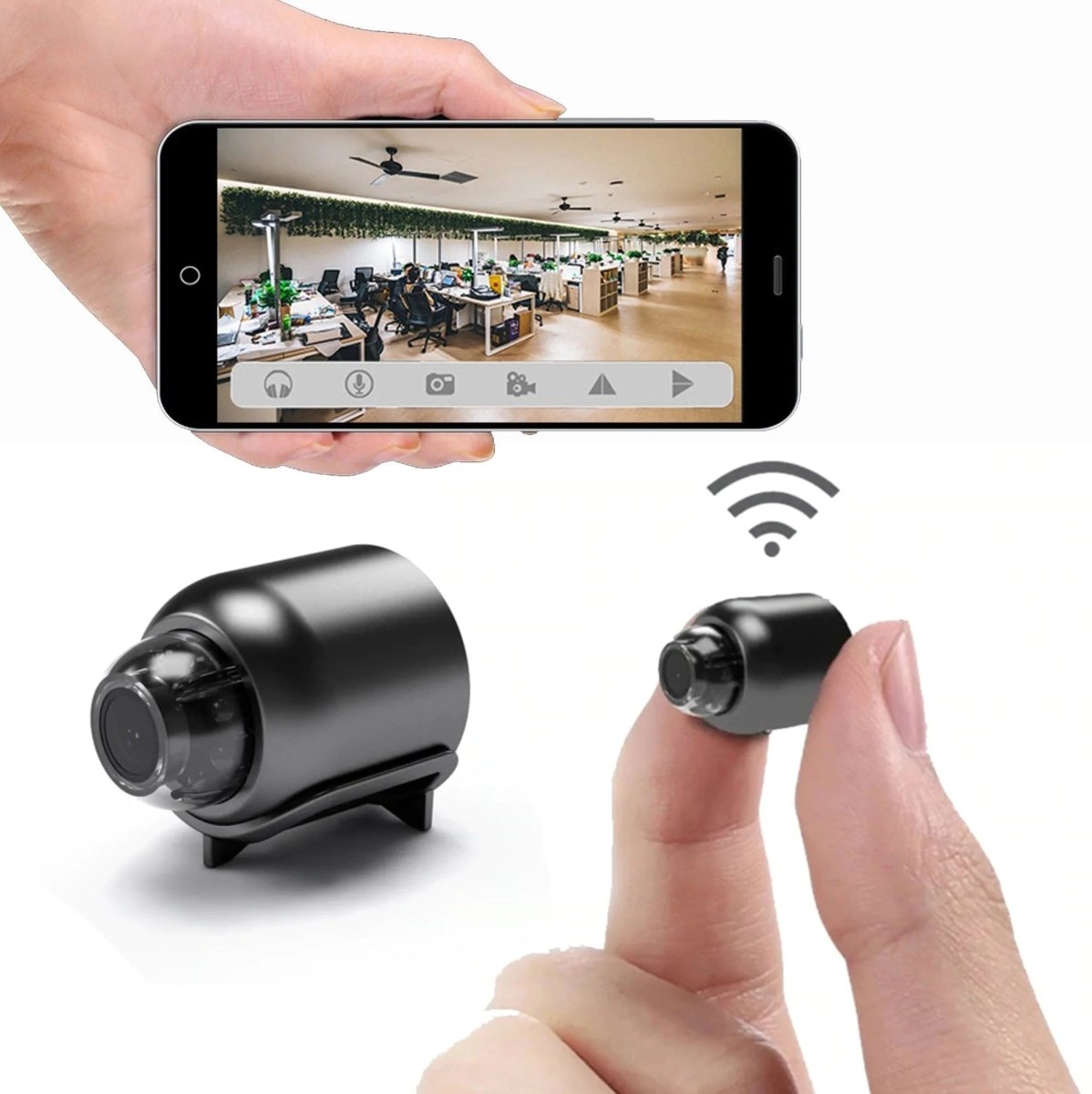 Small Wireless Night Vision Camera for Home Security - Motion Detection, WiFi
