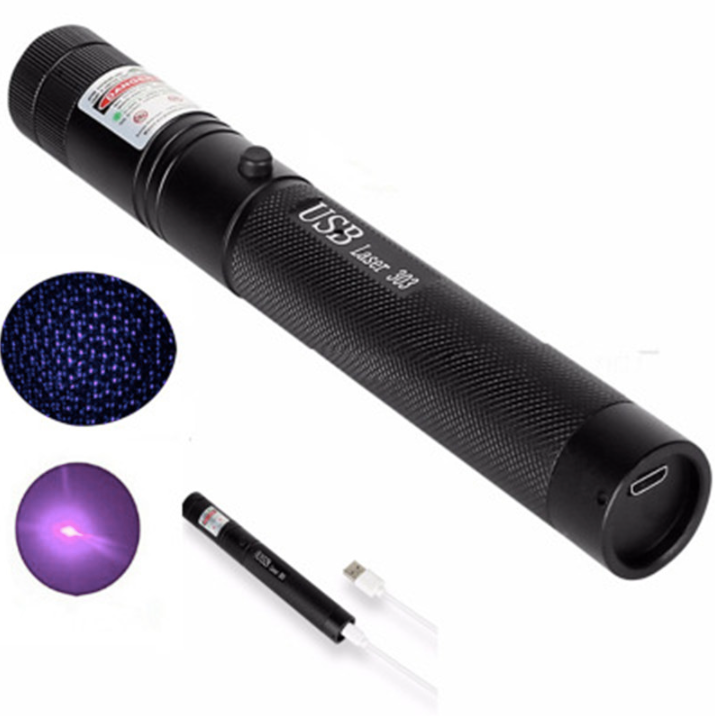 Rechargeable High Power Laser Pointer - USB, Red Green Purple, 10,000m Range, view 3