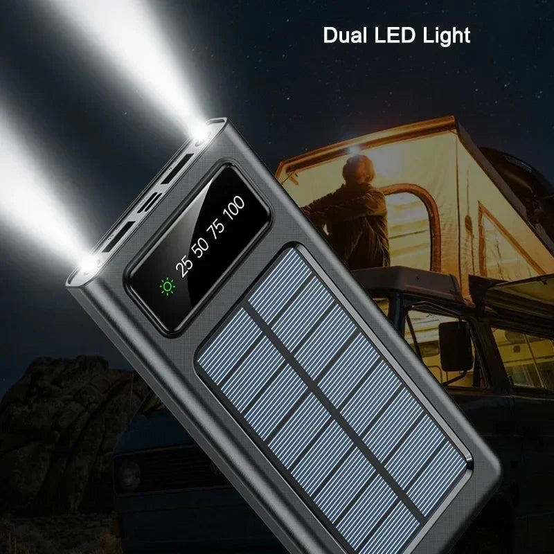 Solar Power Bank for Camping and Travel - 10, 000mAh/20, 000mAh, Dual USB, view 4