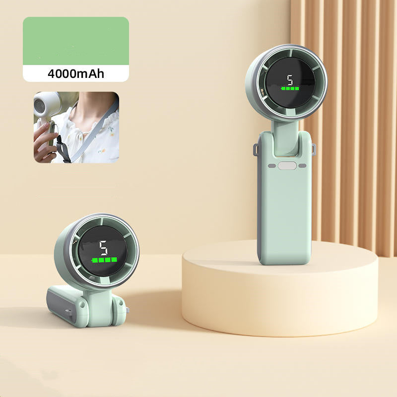 4000mAh Turbocharged Handheld Mini Fan for Outdoor Use - Lightweight, view 5