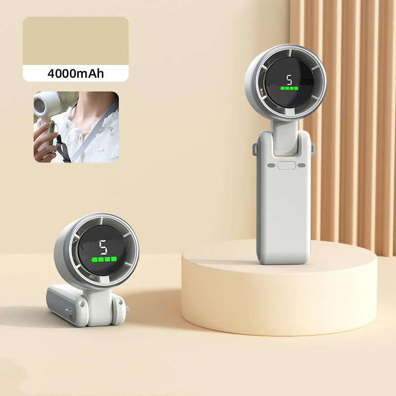 4000mAh Turbocharged Handheld Mini Fan for Outdoor Use - Lightweight, view 6