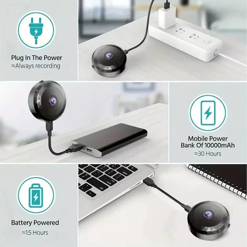 Magnetic Mini WiFi Surveillance Camera 1080P HD - Night Vision, Motion Detection, view 2