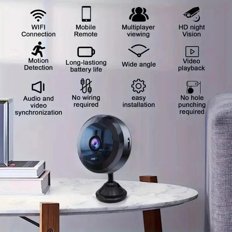 Magnetic Mini WiFi Surveillance Camera 1080P HD - Night Vision, Motion Detection, view 4