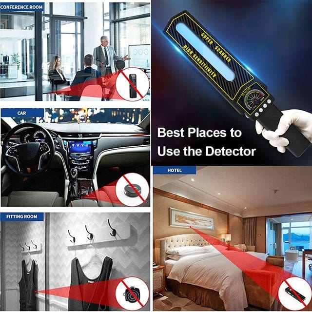 RF Bug Detector Scanner - Portable Hidden Camera and Tracker Finder, view 3