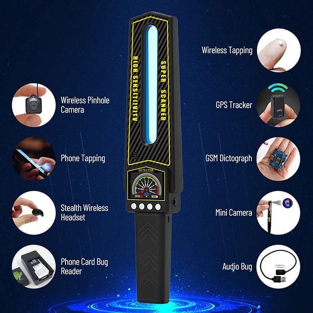 RF Bug Detector Scanner - Portable Hidden Camera and Tracker Finder, view 4