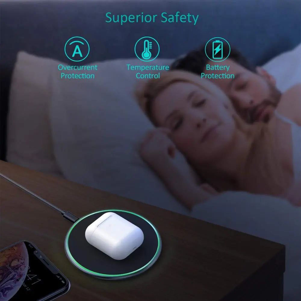 30W Fast Wireless Charging Pad for iPhone, Samsung, Android - USB C, QC 3.0, view 10