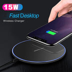 30W Fast Wireless Charging Pad for iPhone, Samsung, Android - USB C, QC 3.0, view 11
