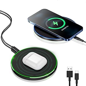 30W Fast Wireless Charging Pad for iPhone, Samsung, Android - USB C, QC 3.0, view 2