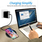 30W Fast Wireless Charging Pad for iPhone, Samsung, Android - USB C, QC 3.0, view 7