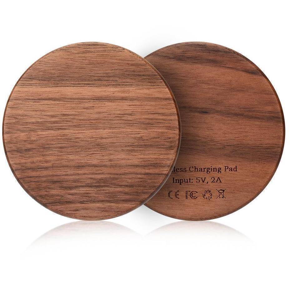 Bamboo Qi Fast Wireless Charger - Overheat Protection, for Office or Nightstand, view 4