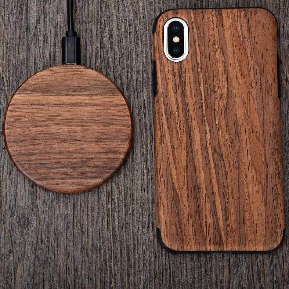 Bamboo Qi Fast Wireless Charger - Overheat Protection, for Office or Nightstand, view 8