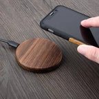 Bamboo Qi Fast Wireless Charger - Overheat Protection, for Office or Nightstand