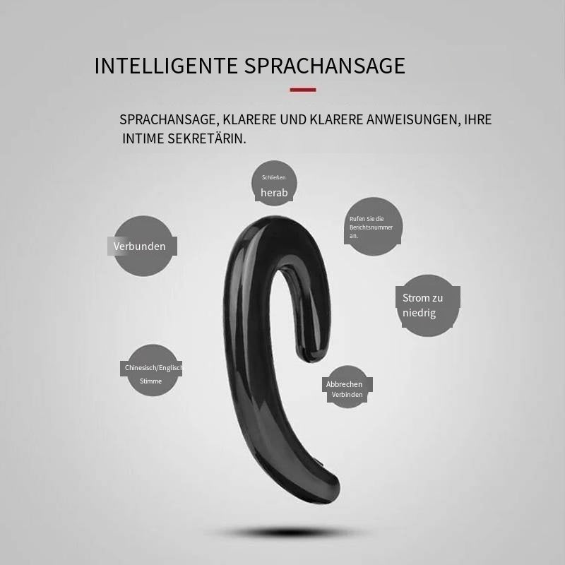 Bluetooth Headset for Driving and Daily Use - Lightweight 12 g, Black, view 2
