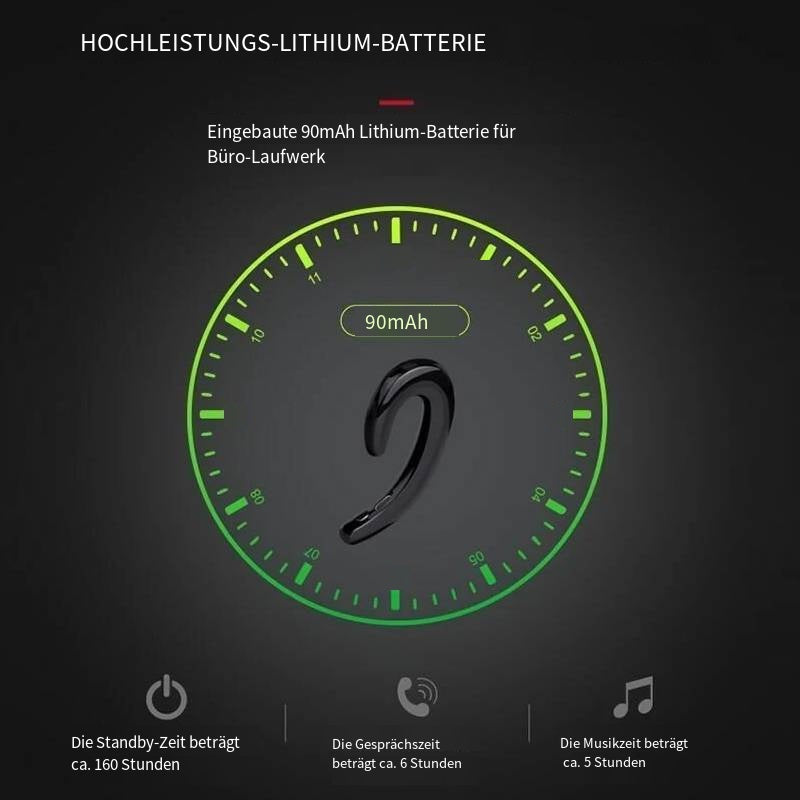 Bluetooth Headset for Driving and Daily Use - Lightweight 12 g, Black, view 4