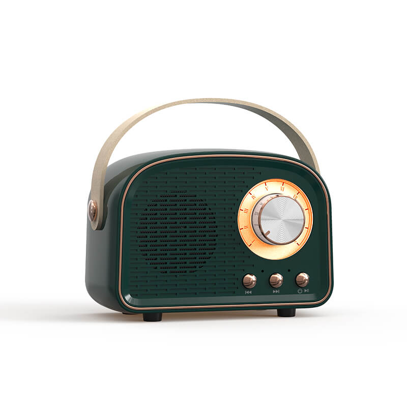Retro Round Bluetooth Speaker - ABS, 12 cm, Up to 8 Hours Battery, view 9