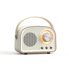 Retro Round Bluetooth Speaker - ABS, 12 cm, Up to 8 Hours Battery