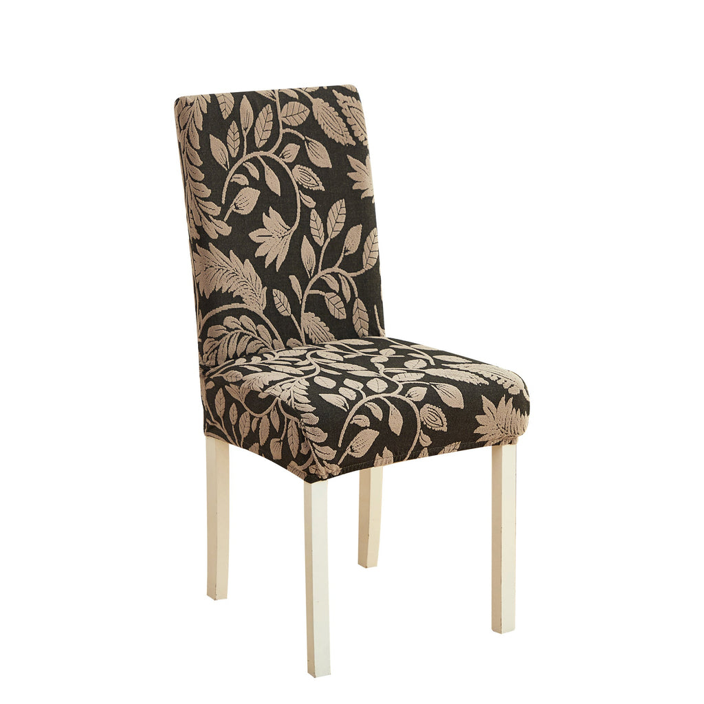 Elegant Floral Upholstered Dining Chair with Padded Seat and Back
