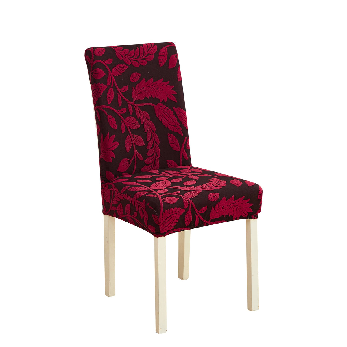 Elegant Floral Upholstered Dining Chair with Padded Seat and Back