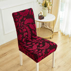 Elegant Floral Upholstered Dining Chair with Padded Seat and Back