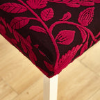 Elegant Floral Upholstered Dining Chair with Padded Seat and Back