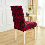 Elegant Floral Upholstered Dining Chair with Padded Seat and Back