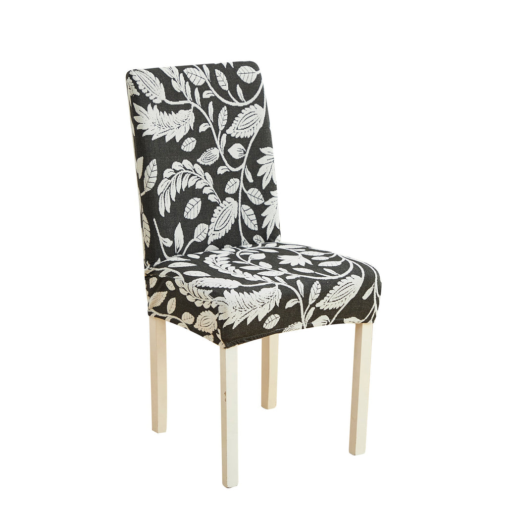 Elegant Floral Upholstered Dining Chair with Padded Seat and Back