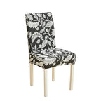 Elegant Floral Upholstered Dining Chair with Padded Seat and Back