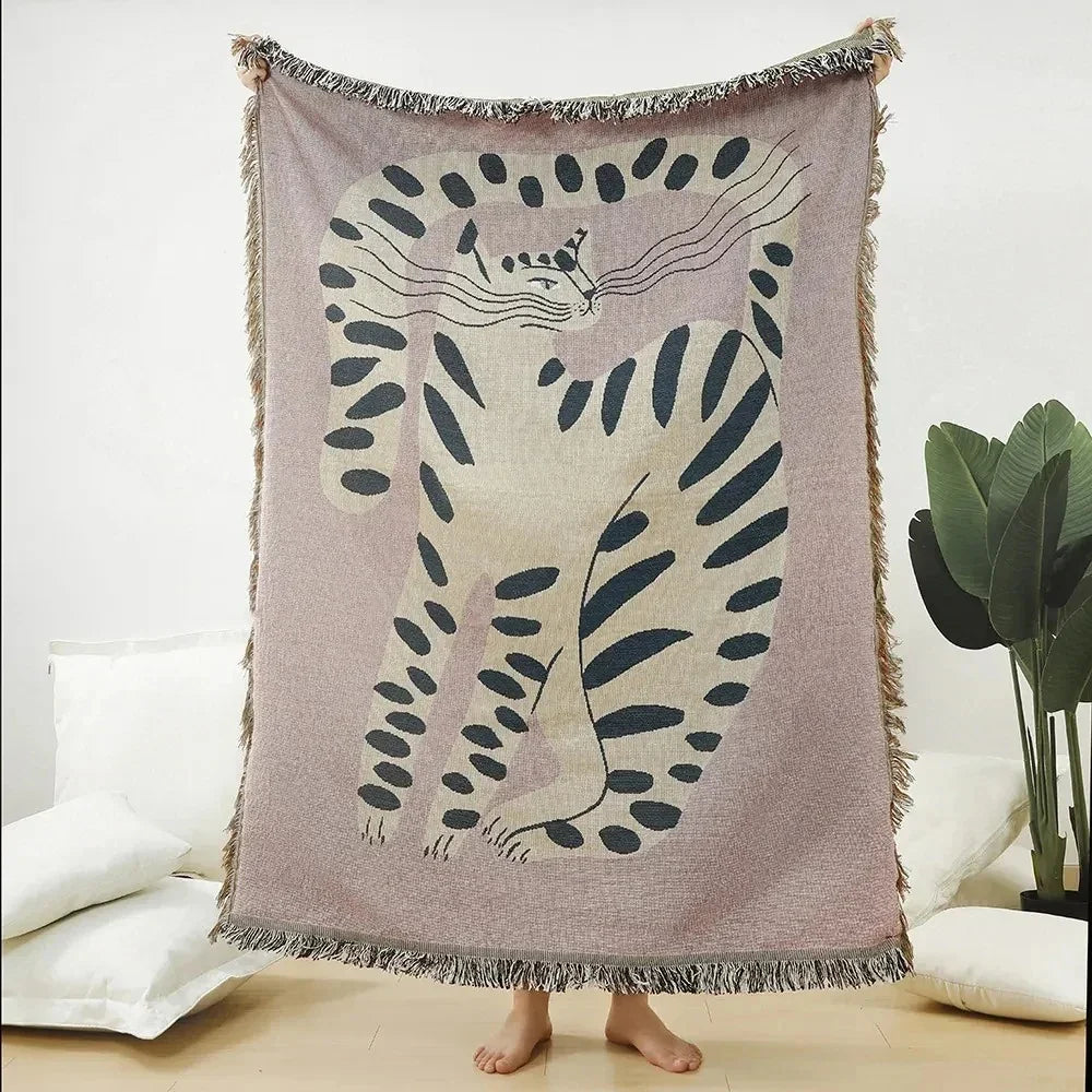 Elia Tiger Blanket Throw blanket-Welvere
