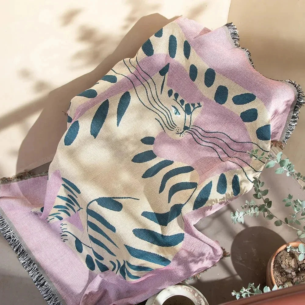 Elia Tiger Blanket Throw blanket-Welvere