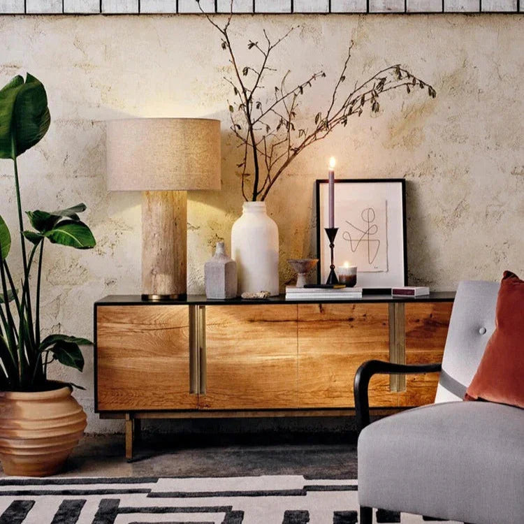 Elian Cave Stone Table Lamp-Welvere
