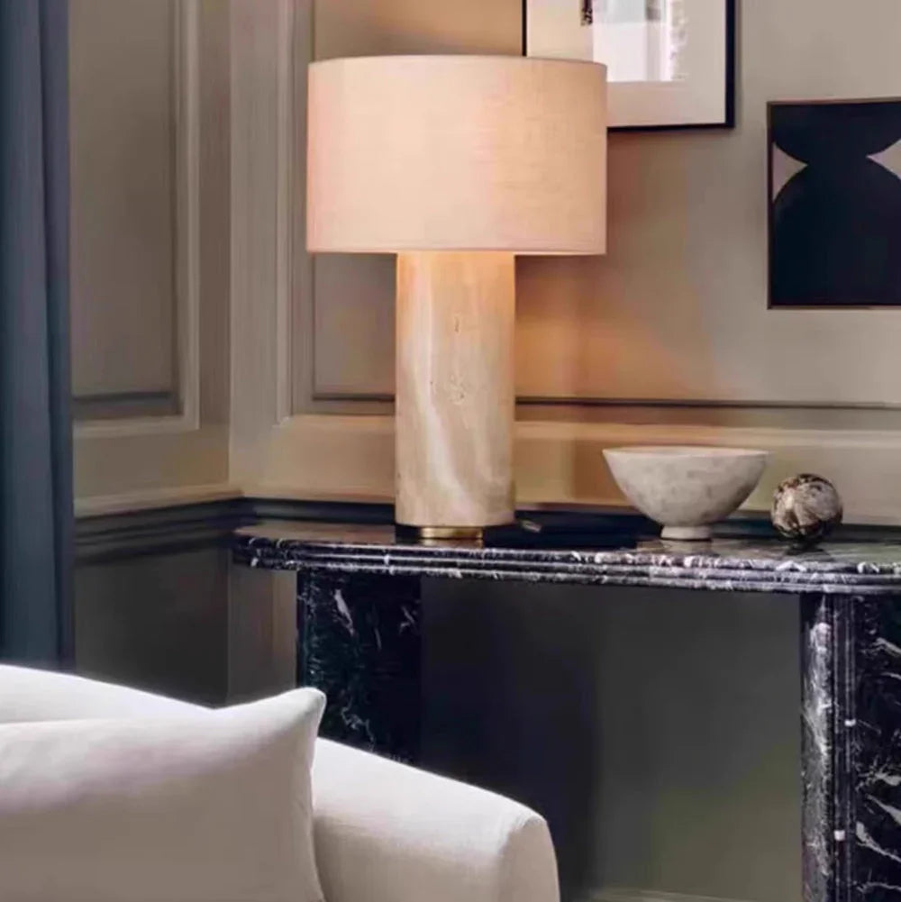 Elian Cave Stone Table Lamp-Welvere