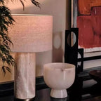 Elian Cave Stone Table Lamp-Welvere