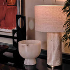 Elian Cave Stone Table Lamp-Welvere