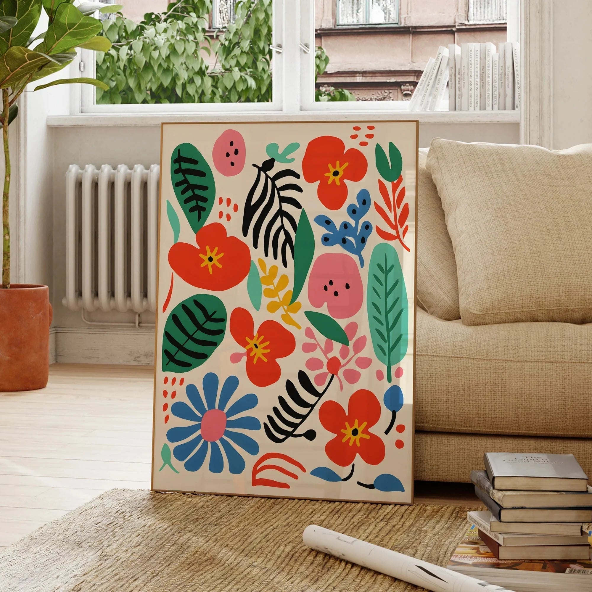 Elisse Flowers Canvas Painting-Welvere