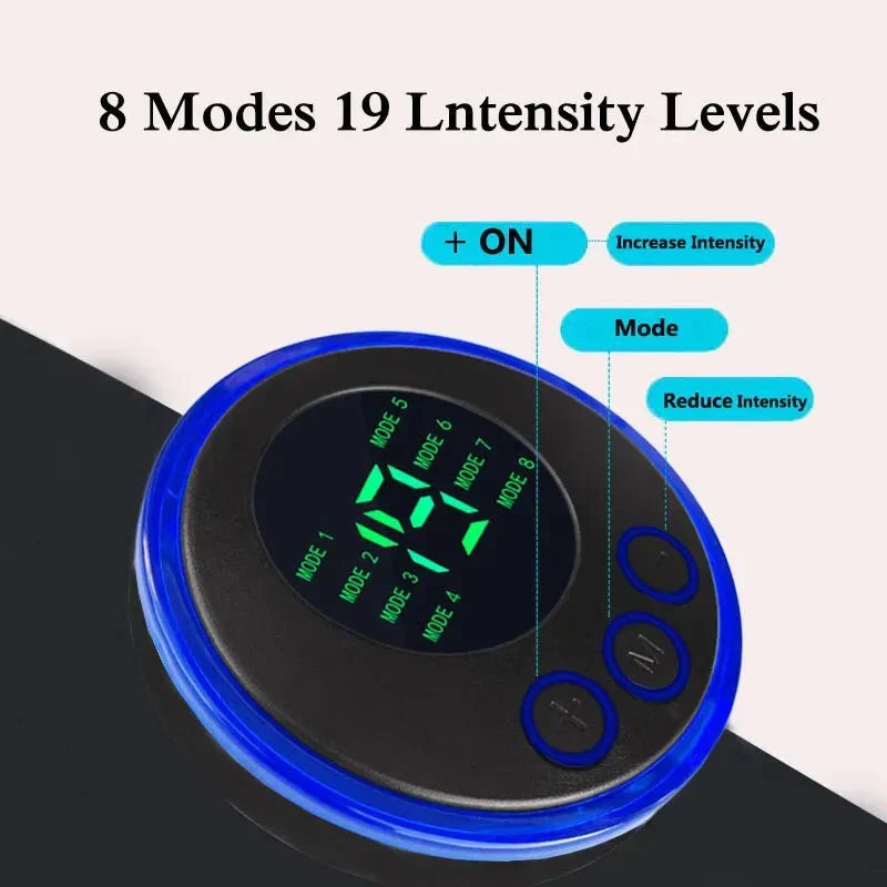 EMS Abdominal Muscle Stimulator Belt, 107 cm, 19 Levels, 8 Modes
