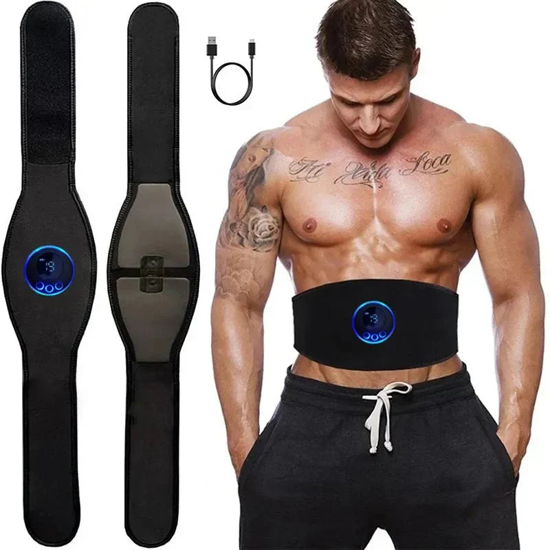 EMS Abdominal Muscle Stimulator Belt, 107 cm, 19 Levels, 8 Modes