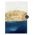 Enchanting Canvas Wall Art with Gold and Teal Design | Welvere-Welvere