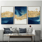 Enchanting Canvas Wall Art with Gold and Teal Design | Welvere-Welvere