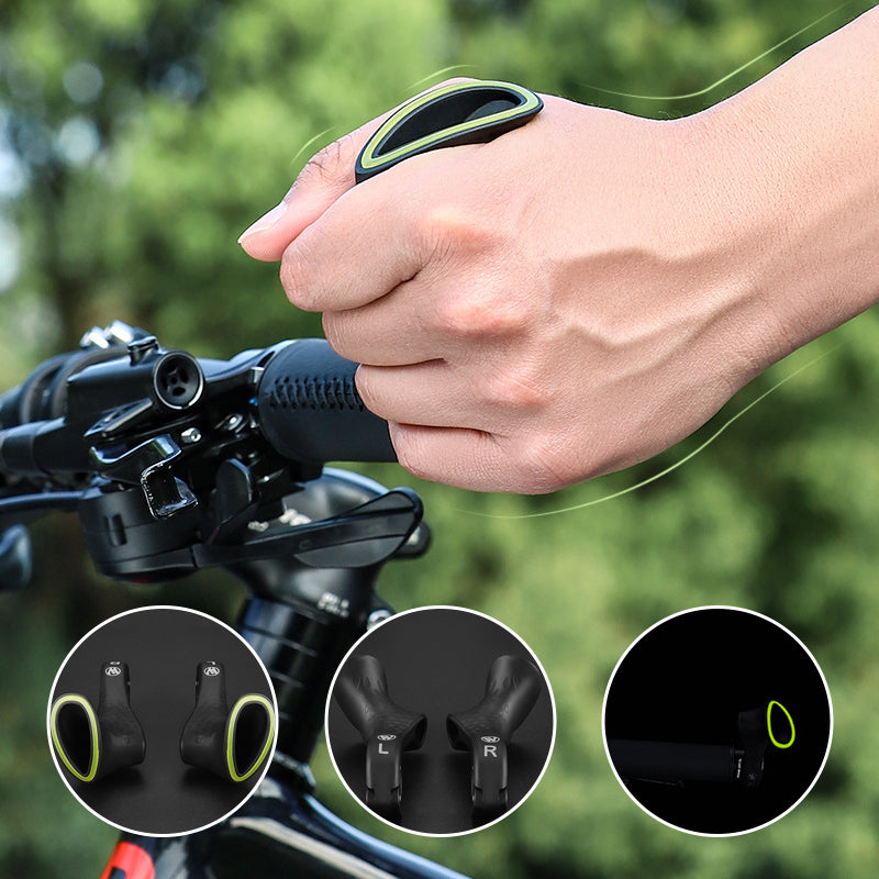 Ergonomic Bicycle Handlebar Grips, Carbon and Nylon Fibre, 120 g, 1 Pair