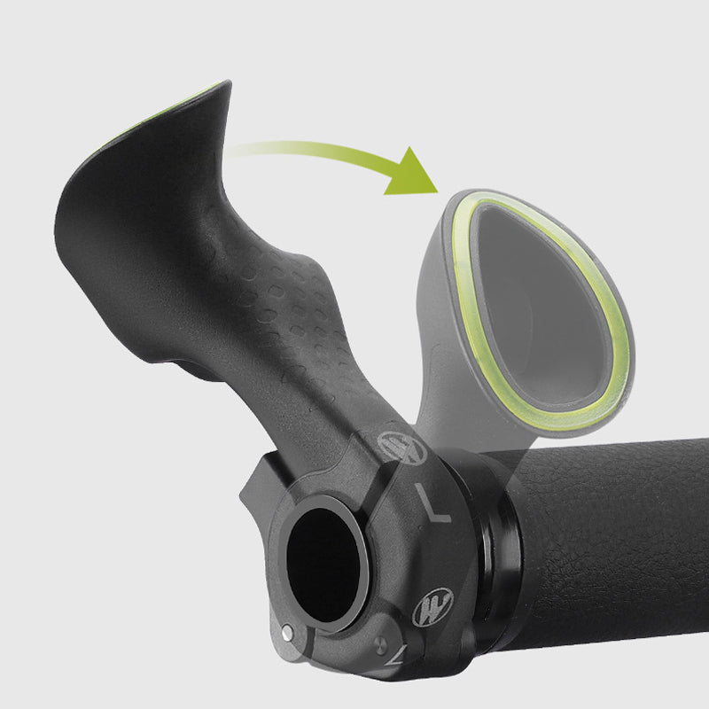 Ergonomic Bicycle Handlebar Grips, Carbon and Nylon Fibre, 120 g, 1 Pair