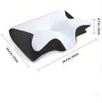 Ergonomic Head Pillow, 37x62cm, Butterfly Design