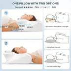 Ergonomic Head Pillow, 37x62cm, Butterfly Design